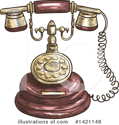 Royalty-Free (RF) Telephone Clipart Illustration by Vector Tradition SM - Stock Sample #1421148