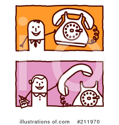 Royalty-Free (RF) Telephone Clipart Illustration by NL shop - Stock Sample #211970