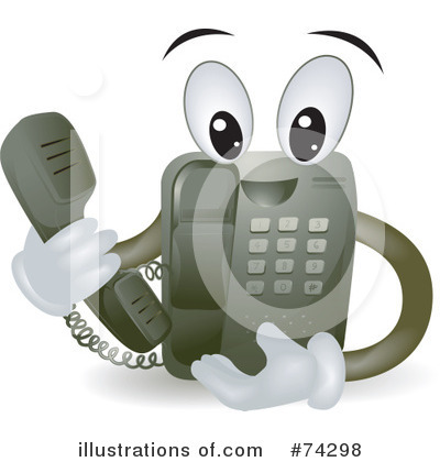 Royalty-Free (RF) Telephone Clipart Illustration by BNP Design Studio - Stock Sample #74298