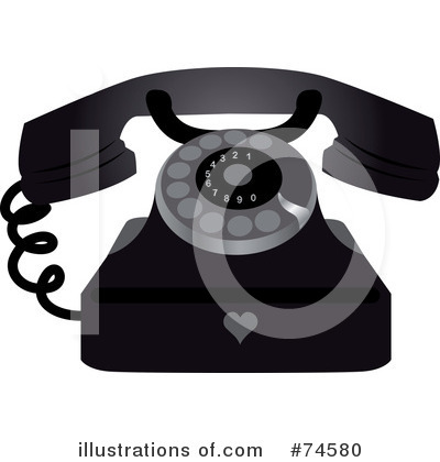 Royalty-Free (RF) Telephone Clipart Illustration by Melisende Vector - Stock Sample #74580