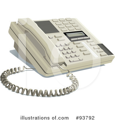 Royalty-Free (RF) Telephone Clipart Illustration by yayayoyo - Stock Sample #93792