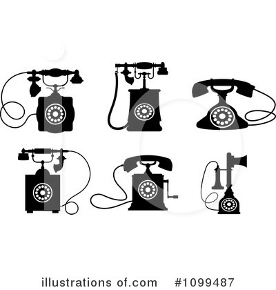 Royalty-Free (RF) Telephones Clipart Illustration by Vector Tradition SM - Stock Sample #1099487