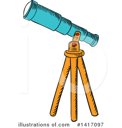 Royalty-Free (RF) Telescope Clipart Illustration by Vector Tradition SM - Stock Sample #1417097