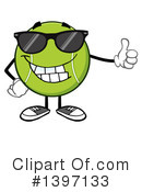 Tennis Ball Character Clipart #1397133 by Hit Toon