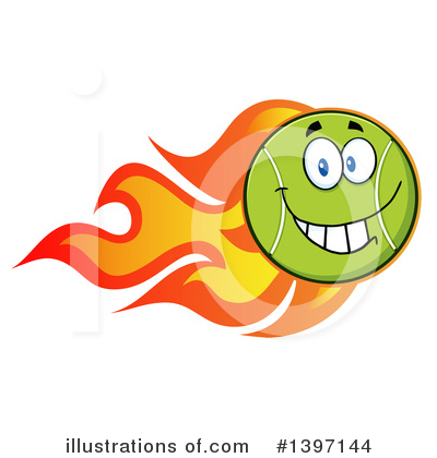 Royalty-Free (RF) Tennis Ball Character Clipart Illustration by Hit Toon - Stock Sample #1397144