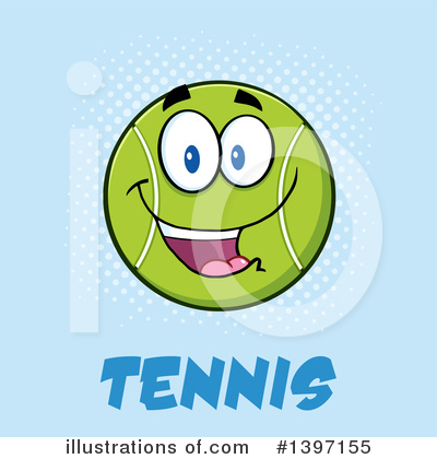 Royalty-Free (RF) Tennis Ball Character Clipart Illustration by Hit Toon - Stock Sample #1397155