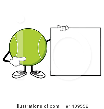 Royalty-Free (RF) Tennis Ball Character Clipart Illustration by Hit Toon - Stock Sample #1409552