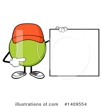 Royalty-Free (RF) Tennis Ball Character Clipart Illustration by Hit Toon - Stock Sample #1409554