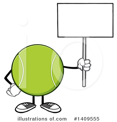Royalty-Free (RF) Tennis Ball Character Clipart Illustration by Hit Toon - Stock Sample #1409555