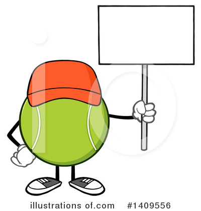 Royalty-Free (RF) Tennis Ball Character Clipart Illustration by Hit Toon - Stock Sample #1409556
