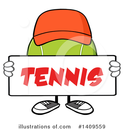 Royalty-Free (RF) Tennis Ball Character Clipart Illustration by Hit Toon - Stock Sample #1409559