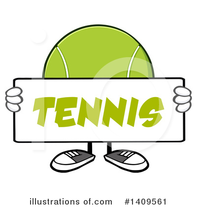 Royalty-Free (RF) Tennis Ball Character Clipart Illustration by Hit Toon - Stock Sample #1409561