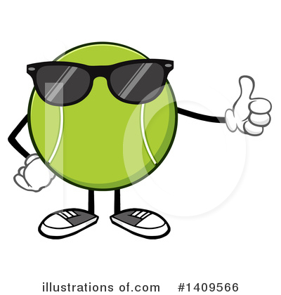 Royalty-Free (RF) Tennis Ball Character Clipart Illustration by Hit Toon - Stock Sample #1409566