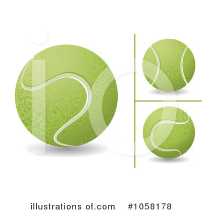 Royalty-Free (RF) Tennis Ball Clipart Illustration by MilsiArt - Stock Sample #1058178