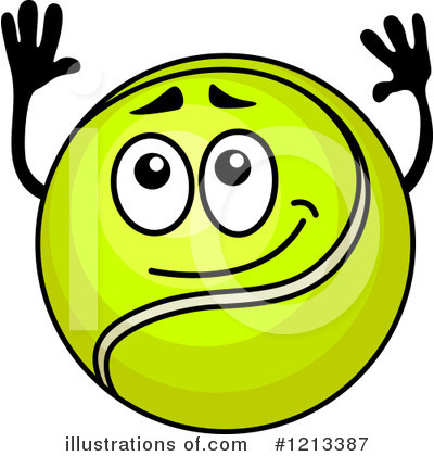 Royalty-Free (RF) Tennis Ball Clipart Illustration by Vector Tradition SM - Stock Sample #1213387