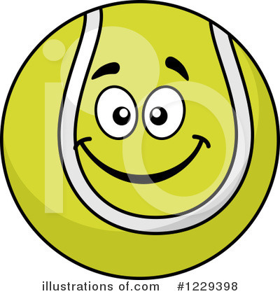 Royalty-Free (RF) Tennis Ball Clipart Illustration by Vector Tradition SM - Stock Sample #1229398