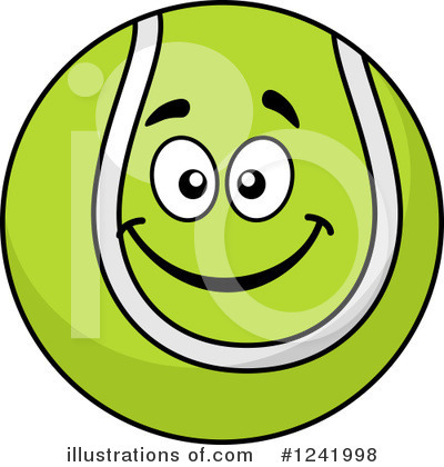 Royalty-Free (RF) Tennis Ball Clipart Illustration by Vector Tradition SM - Stock Sample #1241998