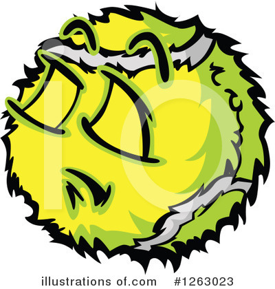 Royalty-Free (RF) Tennis Ball Clipart Illustration by Chromaco - Stock Sample #1263023