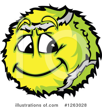 Royalty-Free (RF) Tennis Ball Clipart Illustration by Chromaco - Stock Sample #1263028