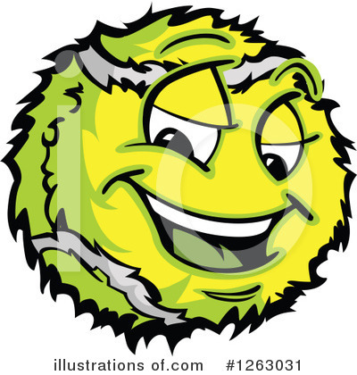 Royalty-Free (RF) Tennis Ball Clipart Illustration by Chromaco - Stock Sample #1263031