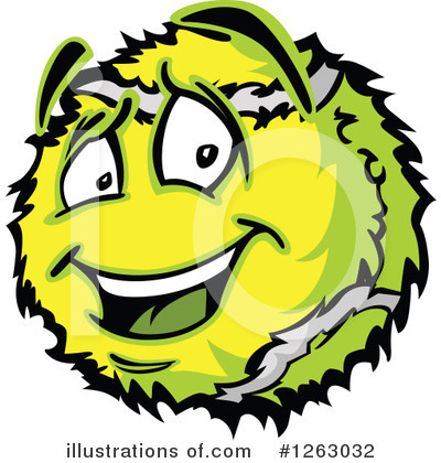 Royalty-Free (RF) Tennis Ball Clipart Illustration by Chromaco - Stock Sample #1263032