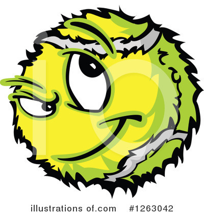 Royalty-Free (RF) Tennis Ball Clipart Illustration by Chromaco - Stock Sample #1263042