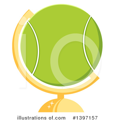 Royalty-Free (RF) Tennis Ball Clipart Illustration by Hit Toon - Stock Sample #1397157