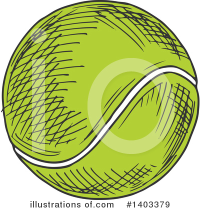 Royalty-Free (RF) Tennis Ball Clipart Illustration by Vector Tradition SM - Stock Sample #1403379