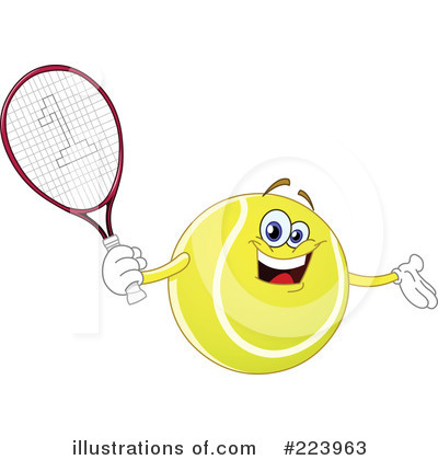 Royalty-Free (RF) Tennis Ball Clipart Illustration by yayayoyo - Stock Sample #223963
