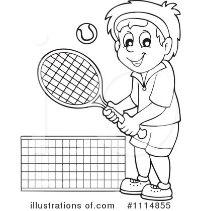 Tennis Clipart #1114855 - Illustration by visekart
