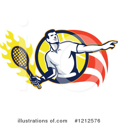 Royalty-Free (RF) Tennis Clipart Illustration by patrimonio - Stock Sample #1212576