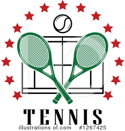 Royalty-Free (RF) Tennis Clipart Illustration by Vector Tradition SM - Stock Sample #1267425
