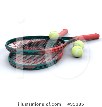 Royalty-Free (RF) Tennis Clipart Illustration by KJ Pargeter - Stock Sample #35385