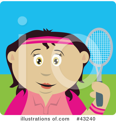 Royalty-Free (RF) Tennis Clipart Illustration by Dennis Holmes Designs - Stock Sample #43240