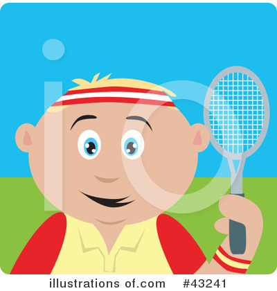 Royalty-Free (RF) Tennis Clipart Illustration by Dennis Holmes Designs - Stock Sample #43241