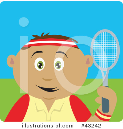 Royalty-Free (RF) Tennis Clipart Illustration by Dennis Holmes Designs - Stock Sample #43242
