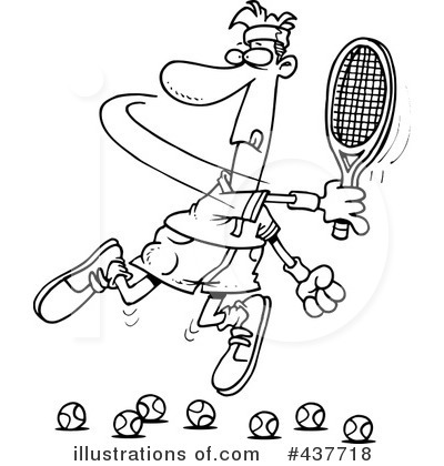 Royalty-Free (RF) Tennis Clipart Illustration by toonaday - Stock Sample #437718