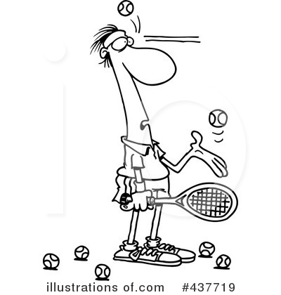 Royalty-Free (RF) Tennis Clipart Illustration by toonaday - Stock Sample #437719