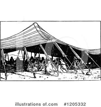 Royalty-Free (RF) Tent Clipart Illustration by Prawny Vintage - Stock Sample #1205332