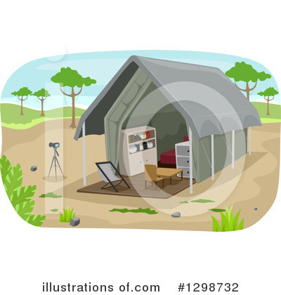 Royalty-Free (RF) Tent Clipart Illustration by BNP Design Studio - Stock Sample #1298732