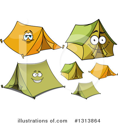Royalty-Free (RF) Tent Clipart Illustration by Vector Tradition SM - Stock Sample #1313864