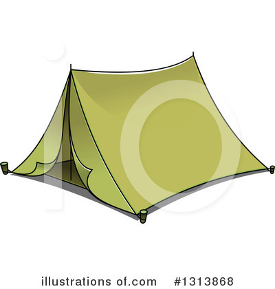 Royalty-Free (RF) Tent Clipart Illustration by Vector Tradition SM - Stock Sample #1313868