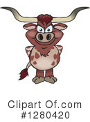 Texas Longhorn Clipart #1280420 by Dennis Holmes Designs