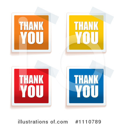 Royalty-Free (RF) Thank You Clipart Illustration by michaeltravers - Stock Sample #1110789