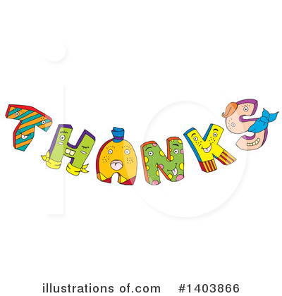 Royalty-Free (RF) Thank You Clipart Illustration by Cherie Reve - Stock Sample #1403866