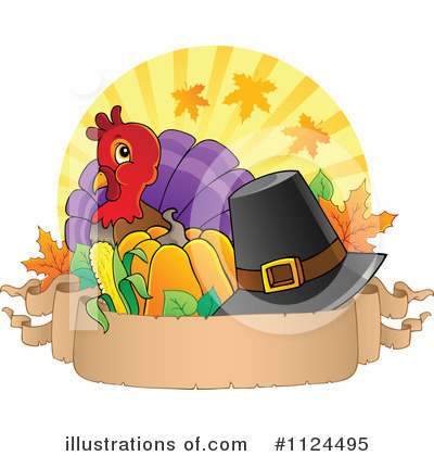 Royalty-Free (RF) Thanksgiving Clipart Illustration by visekart - Stock Sample #1124495