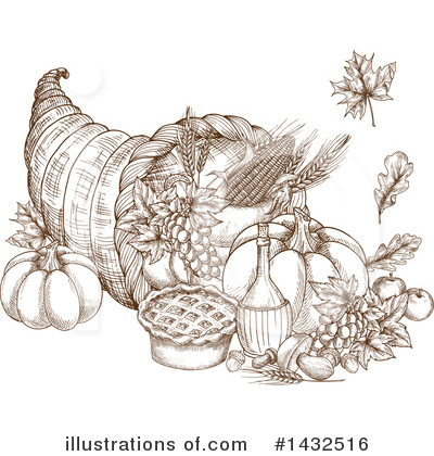 Royalty-Free (RF) Thanksgiving Clipart Illustration by Vector Tradition SM - Stock Sample #1432516