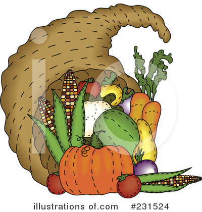 Royalty-Free (RF) Thanksgiving Clipart Illustration by inkgraphics - Stock Sample #231524