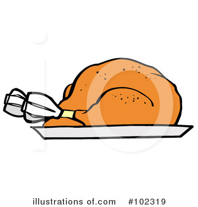 Roasted Turkey Clipart #102319 by Hit Toon