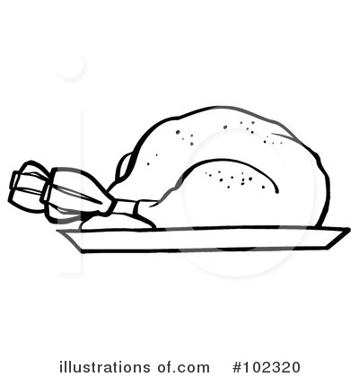 Royalty-Free (RF) Thanksgiving Turkey Clipart Illustration by Hit Toon - Stock Sample #102320